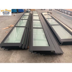 Porte de Garage Intelligente Double Voiture Moderne 16x7ft Nouveau Verre en Alliage d'Aluminium en Fibre de Verre avec Miroir de Style Ouvert Roulant - Product Image 6