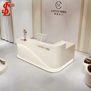<span class=keywords><strong>Vitrina</strong></span> de Exhibición de Joyería Blanca de Lujo para Boutique, Mostrador de Vidrio Moderno y Minimalista con Gabinete de Almacenamiento para Tienda Minorista - Product Image 4