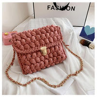 Nouveau design vente chaude mini personnalisé fait à la main tricoté à la main Kit tissé petit dames sac fourre-tout à bandoulière pour femmes filles