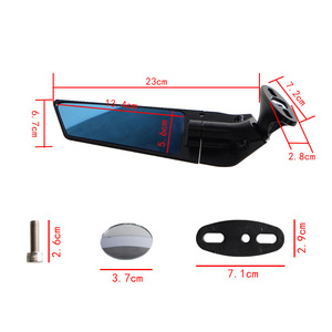 Rétroviseur réglable avec becquet en fibre de carbone 23 cm teinté pour remplacement de scooter - Product Image 1