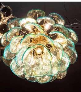 Nouveau design Bars <span class=keywords><strong>d</strong></span>écoratifs modernes Lobby Chambres Lustre en verre bleu - Product Image 2