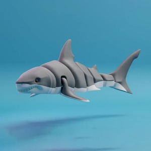 3D-gedruckter Kunststoff-Hai Orca 2026 – Neues, bewegliches, flexibles Meerestier-Spielzeug zur sensorischen Stresslinderung – Großhandel, kundenspezifisch - Product Image 4