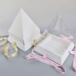 Takeaway xếp chồng hộp thực phẩm snack kim tự tháp chăn thả kim tự tháp hộp ánh nắng mặt trời Tùy Chỉnh món tráng miệng kim tự tháp hộp bánh - Product Image 1