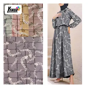 Yehua Custom Silk Satin 100% Polyester Floral Printed 100 Polyester Satin Chiffon Fabric In Shaoxing Keqiao For Dress