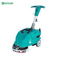 Mini Nettoyeur de sols industriel électrique portatif robuste avec aspirateur 24V et réservoir d'eau propre de 12L, extracteur de tapis