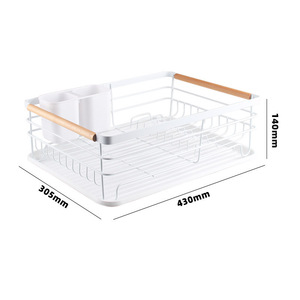 Égouttoir Mural de Cuisine Ajustable Multifonction en Fer pour Évier avec Rangement et Fonctionnalités de Séchage - Product Image 5