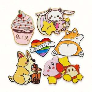 Wholesale Badge Maker Gold Plated Customized Cute Enamel <b>Pins</b> Metal Emblem Custom Logo Enamel <b>Lapel</b> <b>Pins</b> for <b>Suit</b> Men - Product Image 4