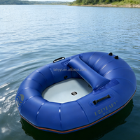 Hailebao Bateau gonflable individuel léger et portable en PVC, Kayak Escargot pour la pêche, les activités nautiques et le camping