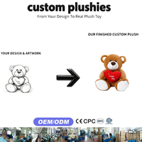 Ours en peluche avec cœur 'Je t'aime', adorable poupée en peluche pour la Saint-Valentin, doublure en maille, directement de l'usine, faible MOQ, cadeaux OEM/ODM