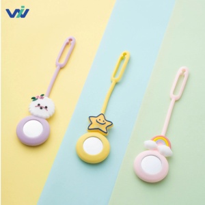 Support en silicone véritable imperméable au design de dessin animé mignon pour <span class=keywords><strong>Airtag</strong></span>, étui de protection anti-perte, protection à 360° pour traceur GPS pour animaux de compagnie - Product Image 2
