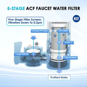 Purificador de agua con filtro de grifo de cocina