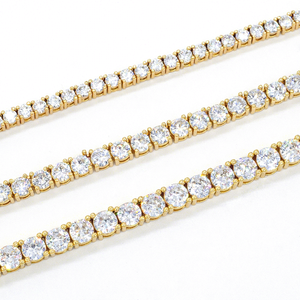 Ventas directas <span class=keywords><strong>de</strong></span> fábrica Gra VVS Moissanite 10K <span class=keywords><strong>Cadena</strong></span> <span class=keywords><strong>de</strong></span> tenis <span class=keywords><strong>de</strong></span> <span class=keywords><strong>oro</strong></span> sólido 3mm 4mm 5mm Collar Pulsera Hombres y mujeres Joyería <span class=keywords><strong>fina</strong></span> - Product Image 1