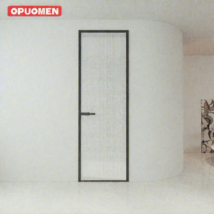 <span class=keywords><strong>Porte</strong></span> en verre battante en aluminium pour salle de bain, style européen moderne, insonorisée et imperméable, très populaire - Product Image 1