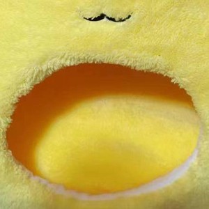 Cartoon Round Pet Bed Yellow <b>Plush</b> <b>Cat</b> Bed Warm Winter Soft Washable For <b>Cats</b> - Product Image 4
