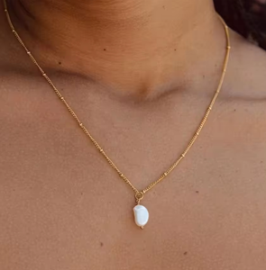 Collar de Perlas Minimalista Vintage de Acero Inoxidable, Cadena de Eslabones, Tamaño Ajustable, Estilo Fresco, Regalo de Cumpleaños para Mujer - Product Image 2