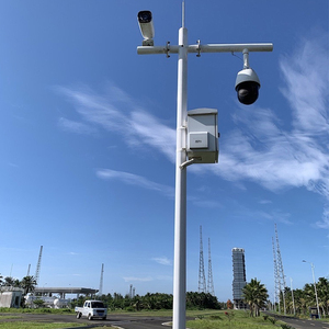 เสาเหล็กชุบสังกะสีแบบจุ่มร้อนสำหรับติดตั้งกล้องวงจรปิด Huatai ขนาด 3 ม. 3.5 ม. 4 ม. 4.5 ม. - Product Image 5