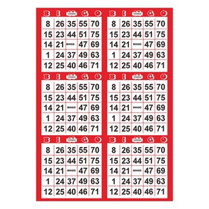 Wholesale Customized Bingo Cards <b>Set</b> Full Color Printed Art Paper for Family Games & Party Supplies - Product Image 3