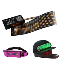 Mini LED esnek LED sergi ekranı APP düzenleme pil ücretli yumuşak LED Panel kaydırma metin mesajları hafif bükülebilir LED