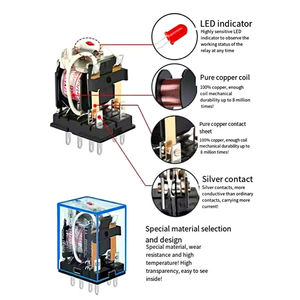 Relais intermédiaire MY2N-J LY2N-J DC12V 24V 110V 220V AC12V 24V 36V 110V 220V 380V 8 broches MY3N-J 11 broches MY4N-J 14 broches LY2N-J - Product Image 5