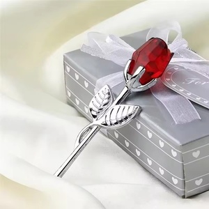 Figurine di fiori di rosa di cristallo artigianale di san valentino bomboniere x '<span class=keywords><strong>amanti</strong></span> di nata' regalo Souvenir decorazione di nozze per la casa - Product Image 5