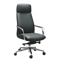 Chaise de bureau moderne en cuir ergonomique, chaise de direction de luxe, chaise de visiteur confortable pivotante en PU avec roulettes