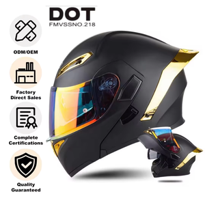 Nuevos Cascos para <span class=keywords><strong>Moto</strong></span> 2026 OEM Modulares ABS con Diseño Abatible, Sistema de Ventilación y Forro Desmontable para Ciclismo - Product Image 1