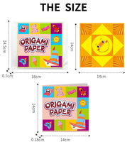 Kit d'origami pour enfants avec livre de guidage, 27 motifs, 54 papiers à plier, projet d'art et d'artisanat DIY, thèmes fleurs, véhicules, animaux