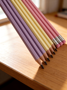 12 crayons HB pastel en plastique non toxique EN71 de 7 pouces avec gommes, logo personnalisé, crayons en graphite pour écrire et dessiner - Product Image 3