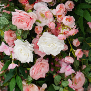 Runner di Fiori Artificiali in Seta Personalizzati, Rose Bianche con Foglie Verdi, Arco Floreale Artificiale per Decorazioni Casa, Matrimoni ed Eventi - Product Image 4