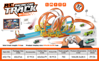 Kit de Piste de Course pour Voiture Télécommandée DIY 1:64 avec Câble USB, Évitement d'Obstacles, Assemblage Flexible, Jouet de Course Intérieur/Extérieur, Cadeau pour Enfants