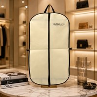 Housse de costume durable en polypropylène non tissé avec fermeture éclair, fenêtre transparente et poignée, recyclable pour le rangement