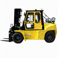 Chariot élévateur à fourche à contrepoids de 7 tonnes KUBOTA GPL certifié EPA, conforme à la norme Euro Stage 5, alimenté au gaz