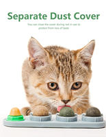 Vente en gros de jouets pour animaux de compagnie Boule à la menthe multifonctionnelle Quatre saveurs différentes fonctions Protection de la santé Boule à la menthe rotative 4 en 1 pour animaux de compagnie