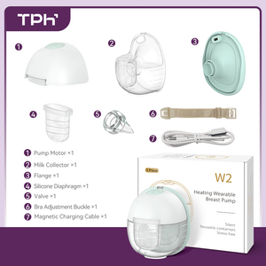 <span class=keywords><strong>Extractor</strong></span> de <span class=keywords><strong>Leche</strong></span> Materna Portátil y Recargable por USB, con Diseño de Compresa Cálida y Masaje, para Madres Lactantes - Product Image 2