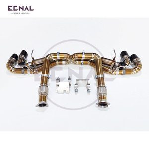 Ecnal para Corvette C8, sistema de escape de válvula quemada dorada de titanio de alto rendimiento, tubo de escape para automóviles - Product Image 2