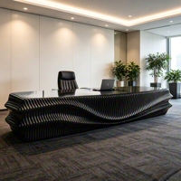 Escritorio para Oficina de Director Ejecutivo, Muebles de Madera Modernos de Alta Calidad, Ecológicos, Duraderos, para Proyectos Comerciales de Interiores de Edificios de Oficinas