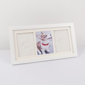 Cadres en bois de pin de Nouvelle-Zélande pour empreintes de pattes d'animaux en argile imperméable DIY, impression en relief, empreintes commémoratives personnalisées de chats et chiens - Product Image 1
