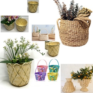 Macetas y Jardineras para Interiores y Exteriores, Hechas a Mano, Ecológicas, Duraderas, de Bambú y Ratán Tejido - Product Image 2