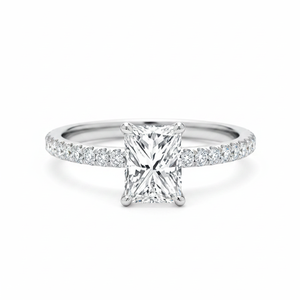 Elegante anillo de bodas Royal Brides Real Princess Best Diamond Solitaire con diseño acentuado - Product Image 2