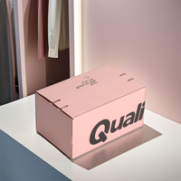 Cajas de Envío Autoarmables Rosas con Logotipo Personalizado en Relieve, Ecológicas, Reciclables y de Alta Calidad para Regalos, Perfumes y Comercio Electrónico