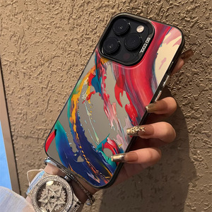 Funda para Teléfono Móvil para <span class=keywords><strong>iPhone</strong></span> 17 <span class=keywords><strong>Pro</strong></span> Max con Tinta Colorida de Láser Plateado para <span class=keywords><strong>iPhone</strong></span> 16 15 14 <span class=keywords><strong>13</strong></span> 12 <span class=keywords><strong>Pro</strong></span> Max - Product Image 1