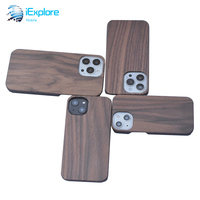 IExplore écologique biodégradable en bois de bambou naturel coque de téléphone PC conception OEM ODM pour iPhone 17 Pro Max Galaxy S25 Ultra