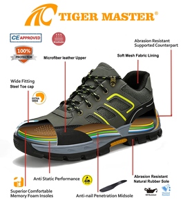 <span class=keywords><strong>Chaussures</strong></span> de sécurité de randonnée pour hommes Tiger Master Factory Sales, résistantes à l'abrasion, antidérapantes, avec semelle en caoutchouc, embout en acier large et plaque intermédiaire en acier. - Product Image 4