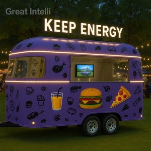 Food truck mobile chinois, camion de pizza, camion de nourriture de rue, chariot de restauration, kiosque à crème glacée, magasin sur roues, tacos préfabriqués - Product Image 2