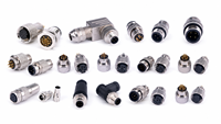 Cable de sensor M12 recto con sobremoldeado de plástico, conector de termopar M12 de 2, 3, 4, 5, 6, 8, 12 y 17 pines