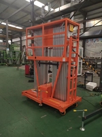 Plateforme élévatrice aérienne à double mât en alliage d'aluminium, hauteur de levage 10 m