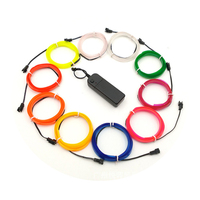 Bande de lumière électroluminescente, fil de lumière artisanal blanc, bricolage, couleurs fluo, vente en gros, prix Direct d'usine