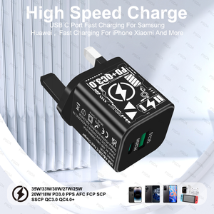 <span class=keywords><strong>Cargador</strong></span> de 45W con Enchufe UK PD25W+USB20W, Carga Rápida, Enchufe KR AU EU US, <span class=keywords><strong>Cargador</strong></span> Rápido USB-A PD para iPhone 17 16 Xiaomi Samsung S22 Macbook - Product Image 3