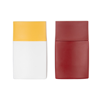 Luxe coloré personnalisé 30ml 50ml carré en plastique fond de teint sérum lotion bouteille sérigraphie parfum emballage de compression