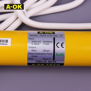 <span class=keywords><strong>Moteur</strong></span> tubulaire électronique intelligent Tuya Zigbee <span class=keywords><strong>AOK</strong></span> AM35-6/28-MEL-PZ pour stores et volets roulants motorisés 35 mm - Product Image 2